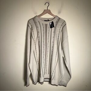 VINTAGE NWT AFTER DARK deadstock oversized eclectic grandpa knit sweater 4XLT